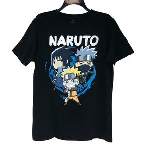 Naruto  Shippuden Vintage 2002 Cotton Black Anime T-Shirt Size M
